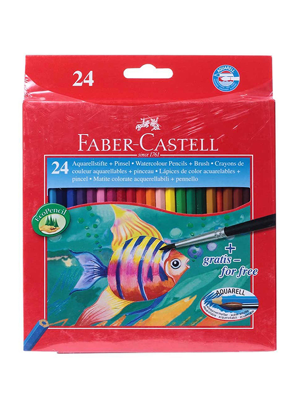 Faber-Castell Aquarell Water Color Pencil Set, 24 Pieces, Multicolour