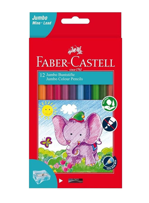 Faber-Castell Jumbo Buntstifte Jumbo Colour Pencils Set, 1 Piece, Multicolor