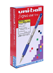 Uniball 12-Piece Signo DX Ball Pen, UM151, Blue