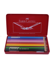 Faber-Castell Watercolour Pencil Tin Set, 12-Piece, Multicolour
