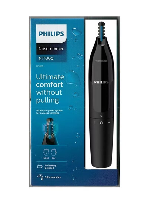 Philips Nose & Ear Trimmer, NT1650/16, Black