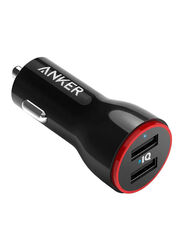 Anker PowerDrive 2 Dual Port Car Charger, 24W, Black