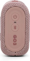 JBL Go 3 Portable Waterproof Speaker, JBLGO3PINK, Pink