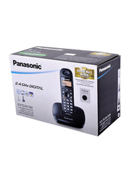 Panasonic Digital Cordless Phone with Stand, KX-TG3611BX, Black