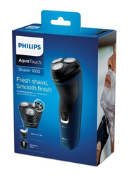 Philips Series 1000 Wet or Dry Electric Shaver, S1121/40, Black/Dark Blue