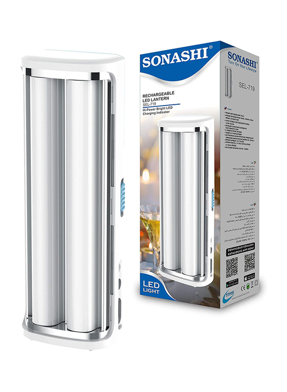 Sonashi Rechargeable LED Lantern, SEL-719, White/Blue