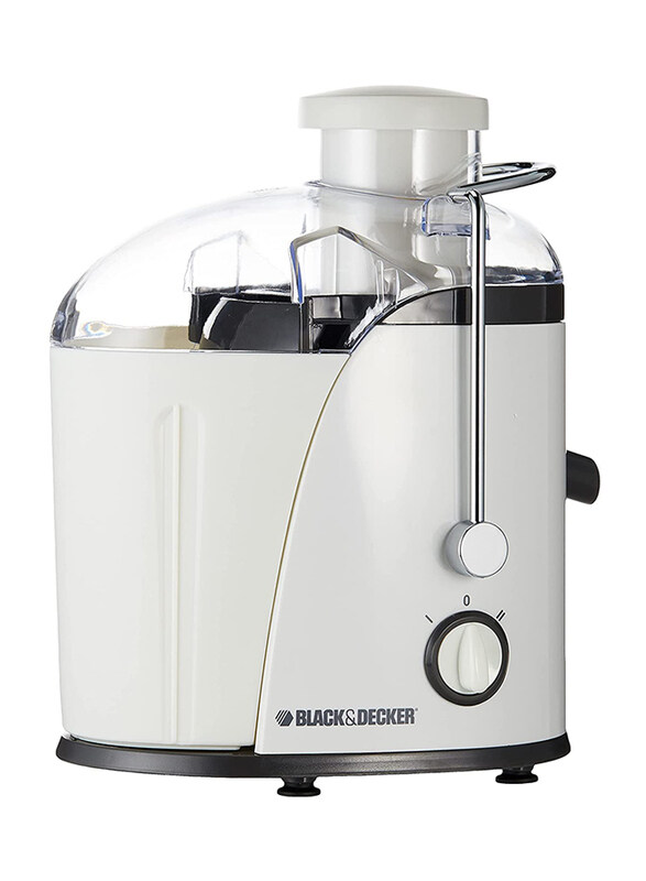 

Black+Decker Juicer Extractor with Wide Chute, 1.3 Litre, JE400-B5, 400W, White