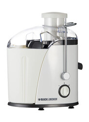 Black+Decker Juicer Extractor with Wide Chute, 1.3 Litre, JE400-B5, 400W, White