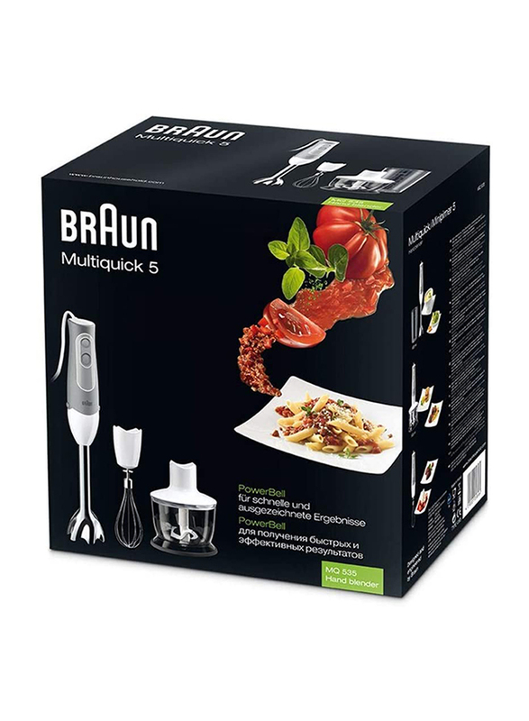Braun MultiQuick 5 Hand Blender, 600W, MQ 535, White/Grey