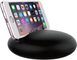 Mycandy Portable Bluetooth Speaker with Integrated Phone Stand and Inbuilt Radio, Black