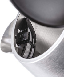 Black+Decker Concealed Coil Stainless Steel Kettle, 1.7 Litre, 2000W, JC450-B5, Silver/Black