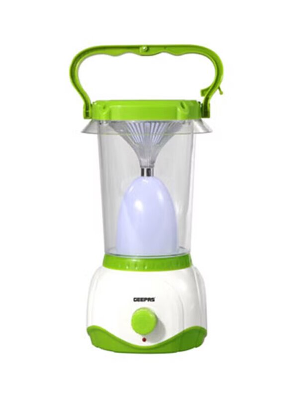 Geepas Rechargeable LED Lantern, GE5701, White/Green