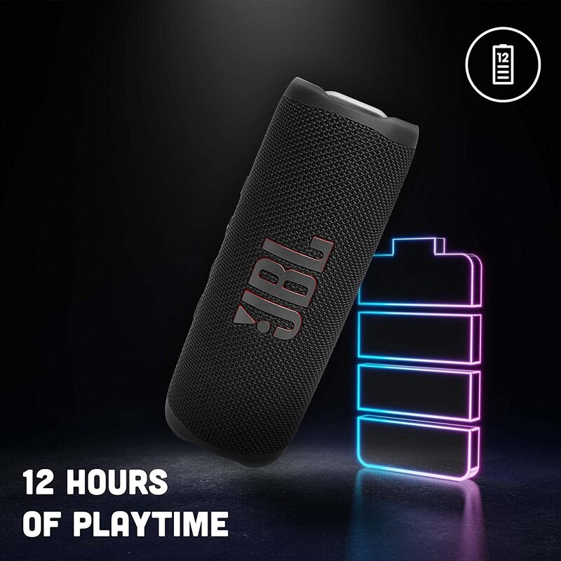 JBL Flip 6 Portable IP67 Waterproof Speaker, Black