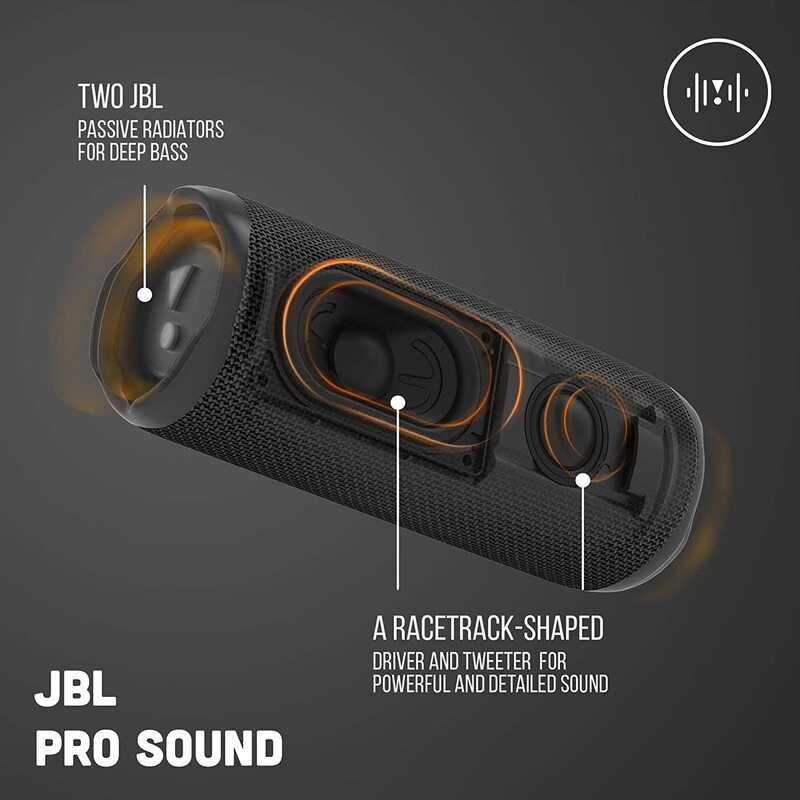 JBL Flip 6 Portable IP67 Waterproof Speaker, Black