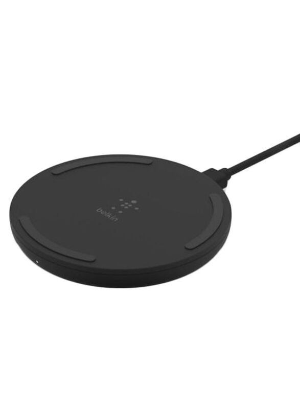 Belkin BoostCharge Wireless Charging Pad, 10W, Wall Adapter Not Included, Black