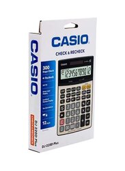 Casio 12-Digit Basic Calculator, DJ-220D Plus, Grey/Black