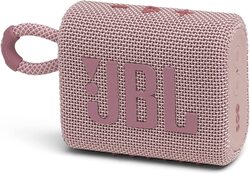 JBL Go 3 Portable Waterproof Speaker, JBLGO3PINK, Pink