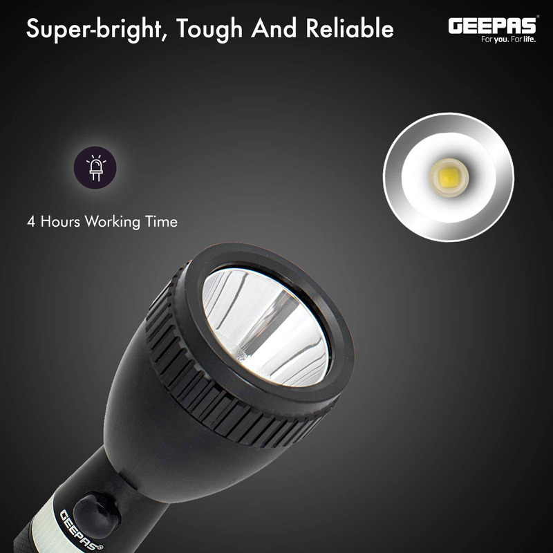 Geepas 287mm Flash Light, GFL3803, Black