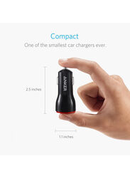 Anker PowerDrive 2 Dual Port Car Charger, 24W, Black