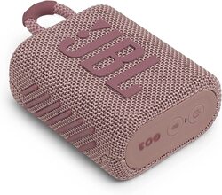 JBL Go 3 Portable Waterproof Speaker, JBLGO3PINK, Pink