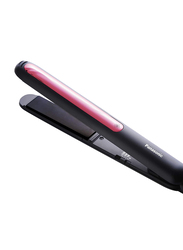 Panasonic 2-Way Ceramic Curler Hair Straightener, EH-HV21, Black/Pink
