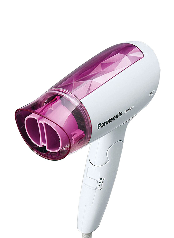 Panasonic Hair Dryer, 1200W, EH-ND21, Pink/White
