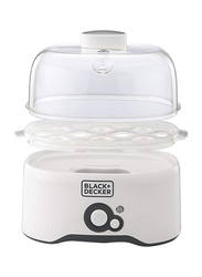Black+Decker Egg Cooker, 280W, EG200-B5, White