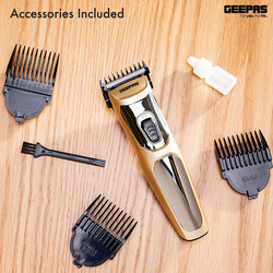 Geepas Rechargeable Hair Trimmer, GTR56023, Gold/Black