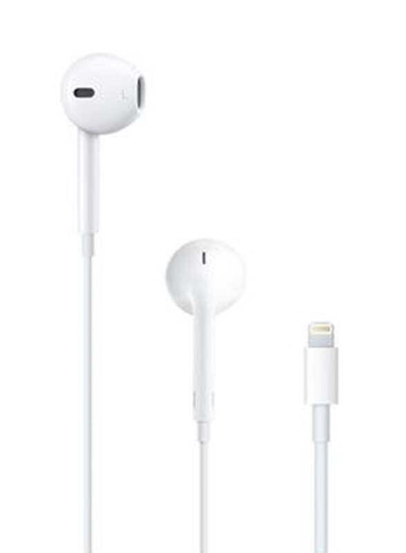 Apple Lightning Cable In-Ear EarPods with Mic, White