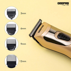 Geepas Rechargeable Hair Trimmer, GTR56023, Gold/Black