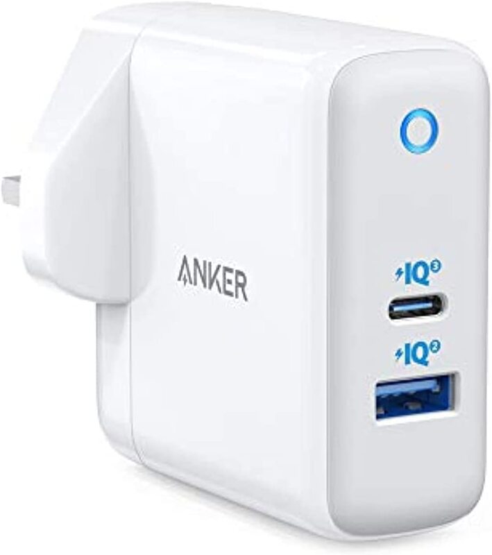 Anker PowerPort Atom III 2 Ports Wall Charger, 45W, A2322K21, White