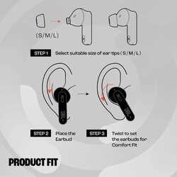 JBL Tune True Wireless In-Ear Noise Cancelling Earbuds, 230NCTWS, Black