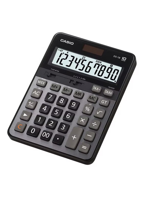 Casio 10-Digit Heavy Duty Office Calculator, DS-1B, Grey/Black