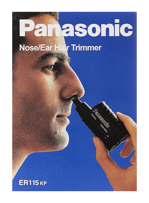 Panasonic Nose & Ear Wet/Dry Hair Trimmer for Men, ER115, Black