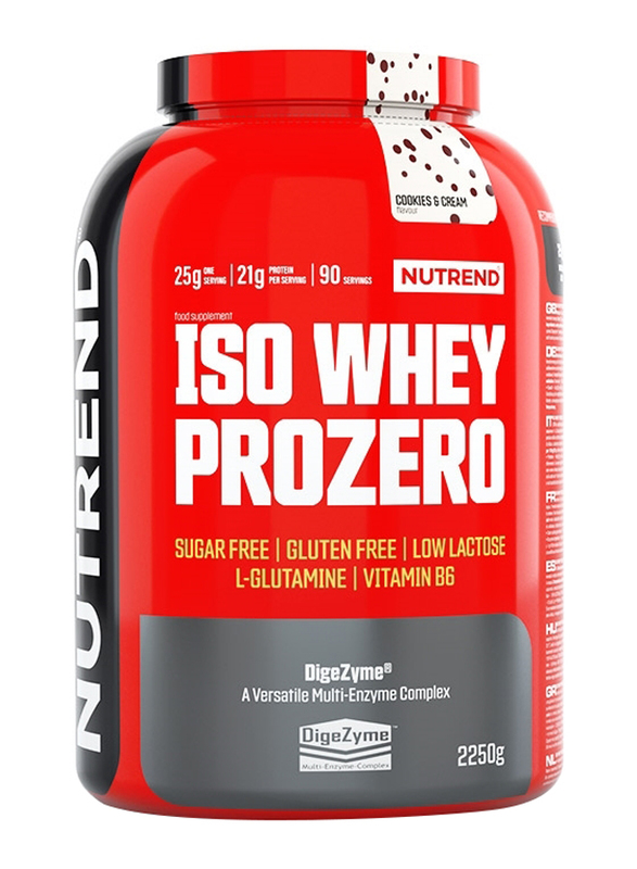 Nutrend Iso Whey Prozero, 2250g, Cookies Cream