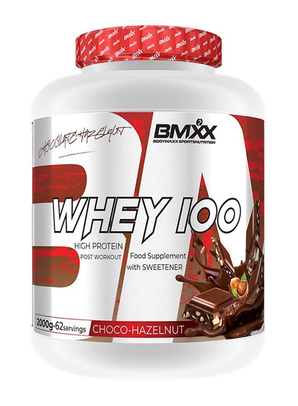 Bodymaxx Sports Nutrition Whey 100, 2000gm, Chocolate Hazelnut