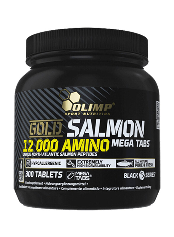 

Olimp Gold Salmon 12000 Amino Mega Cap, 300 Tablets, Regular