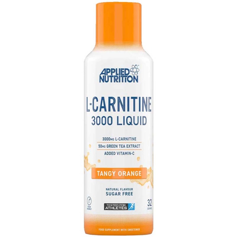 Applied Nutrition L-Carnitine Liquid 3000 480mL, Tangy Orange