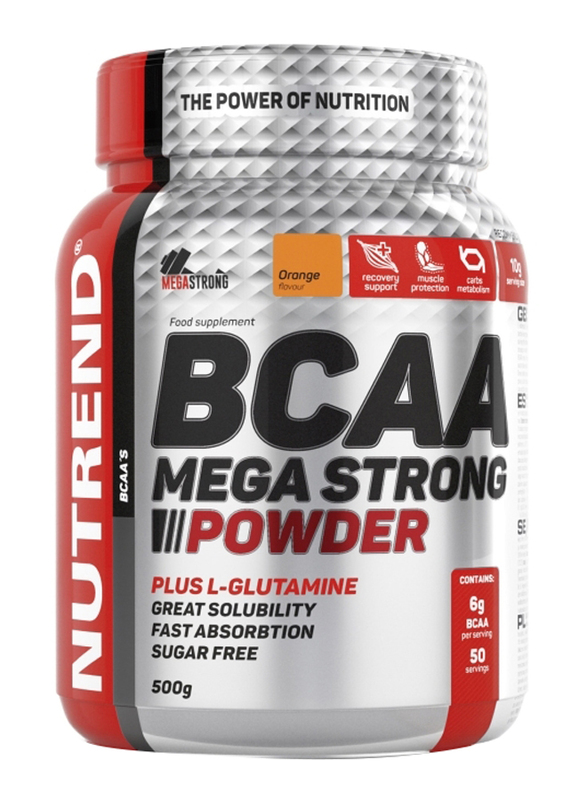 Nutrend BCAA Mega Strong Powder, 500g, Orange