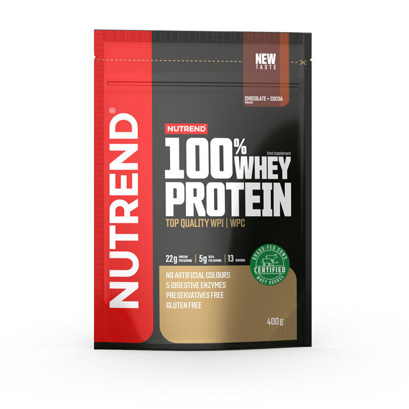 

Nutrend Whey Protein 100% 400 Grams Chocolate + Cocoa