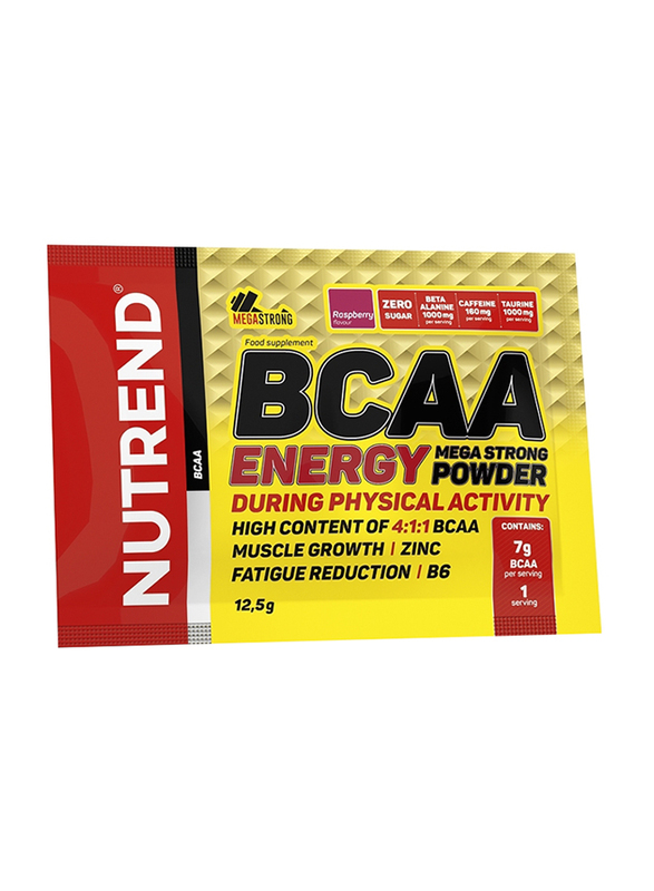 Nutrend BCAA Energy Mega Strong Powder, 12.5g, Raspberry