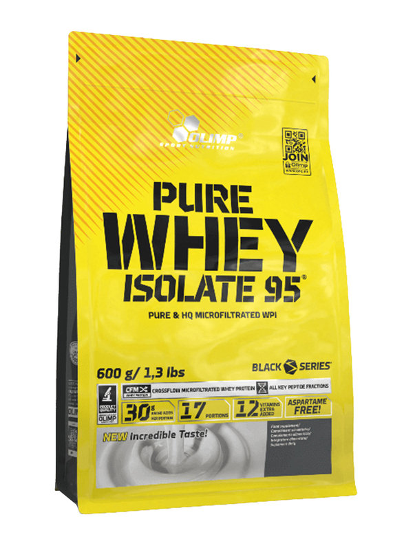 Olimp Pure Whey Isolate 95 Protein Powder, 600g, Strawberry