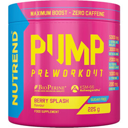 Nutrend Pump Preworkout 225g, Berry Splash