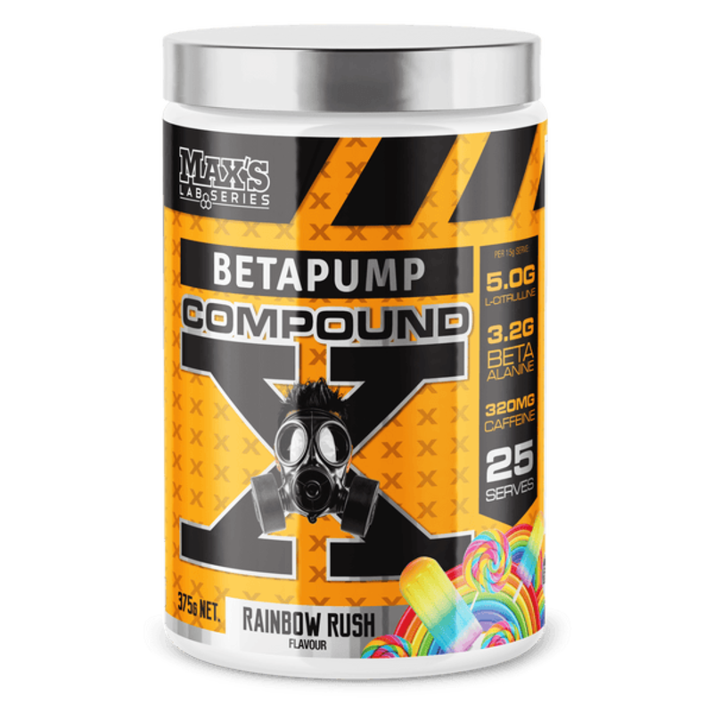 

All Nutrition MAX'S LAB SERIES BETA PUMP COMPOUND X 375G (RAINBOW RUSH)