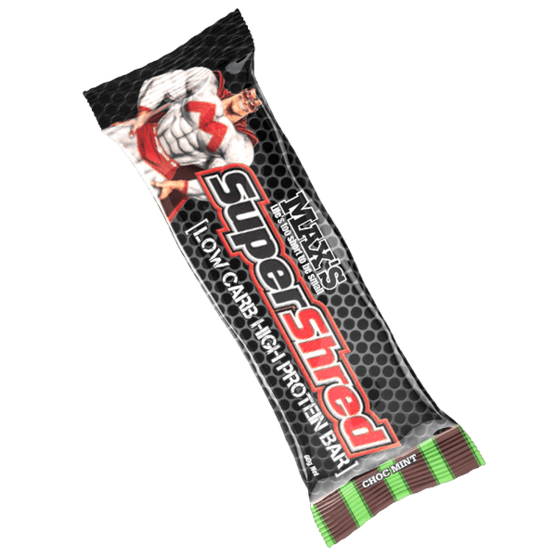 MAX'S SUPER SHRED BAR 60G (CHOC MINT)