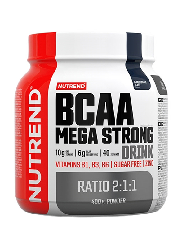 Nutrend Bcaa Mega Strong Drink, 400g, Black Currant Blast