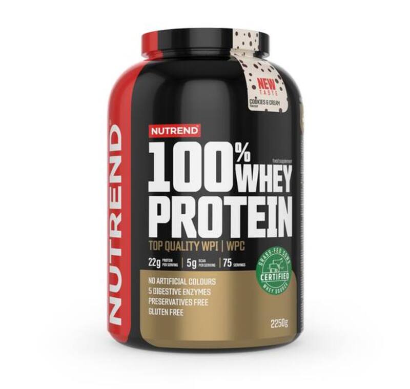 Nutrend 100% Whey Protein 2250g, Cookies & Cream