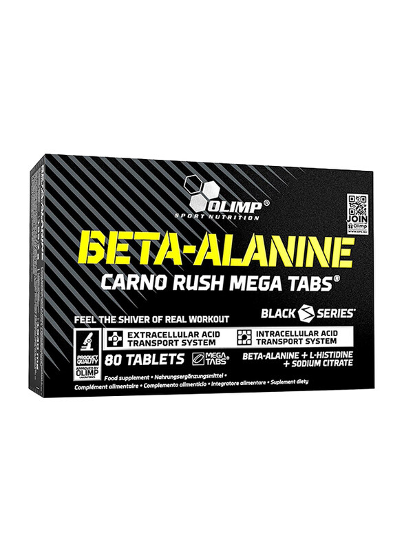 

Olimp Beta-Alanine Carno Rush Mega Tabs, 1940mg, 80 Tablets, Regular