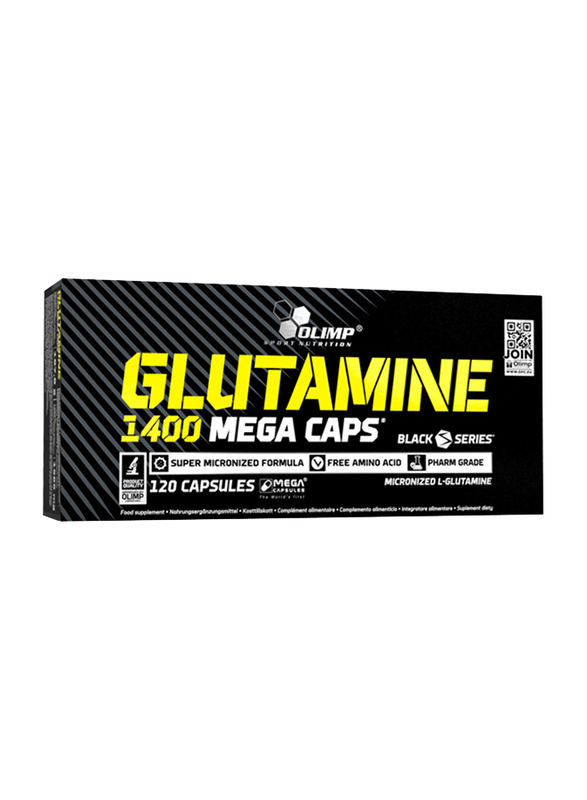 Olimp Glutamine 1400 Mega Caps, 120 Capsules, Regular