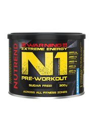 Nutrend Extreme Energy N1 Pre-Workout Powder, 300g, Blue Raspberry